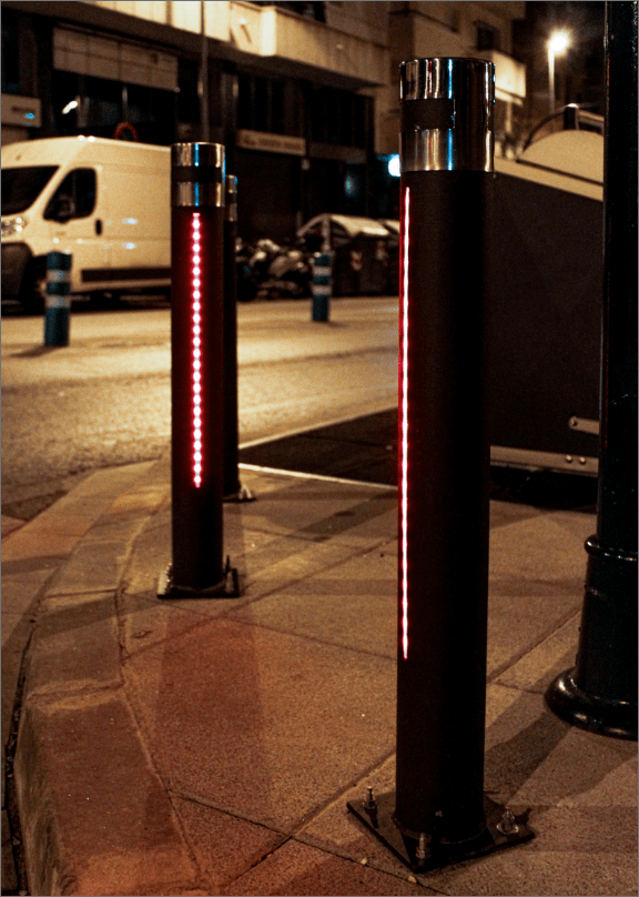 pilona urban leds instaladas